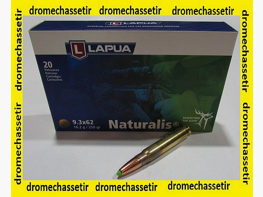 Box mit 20 Patronen Kal. 9,3×62 LAPUA Naturalis, 250 grains