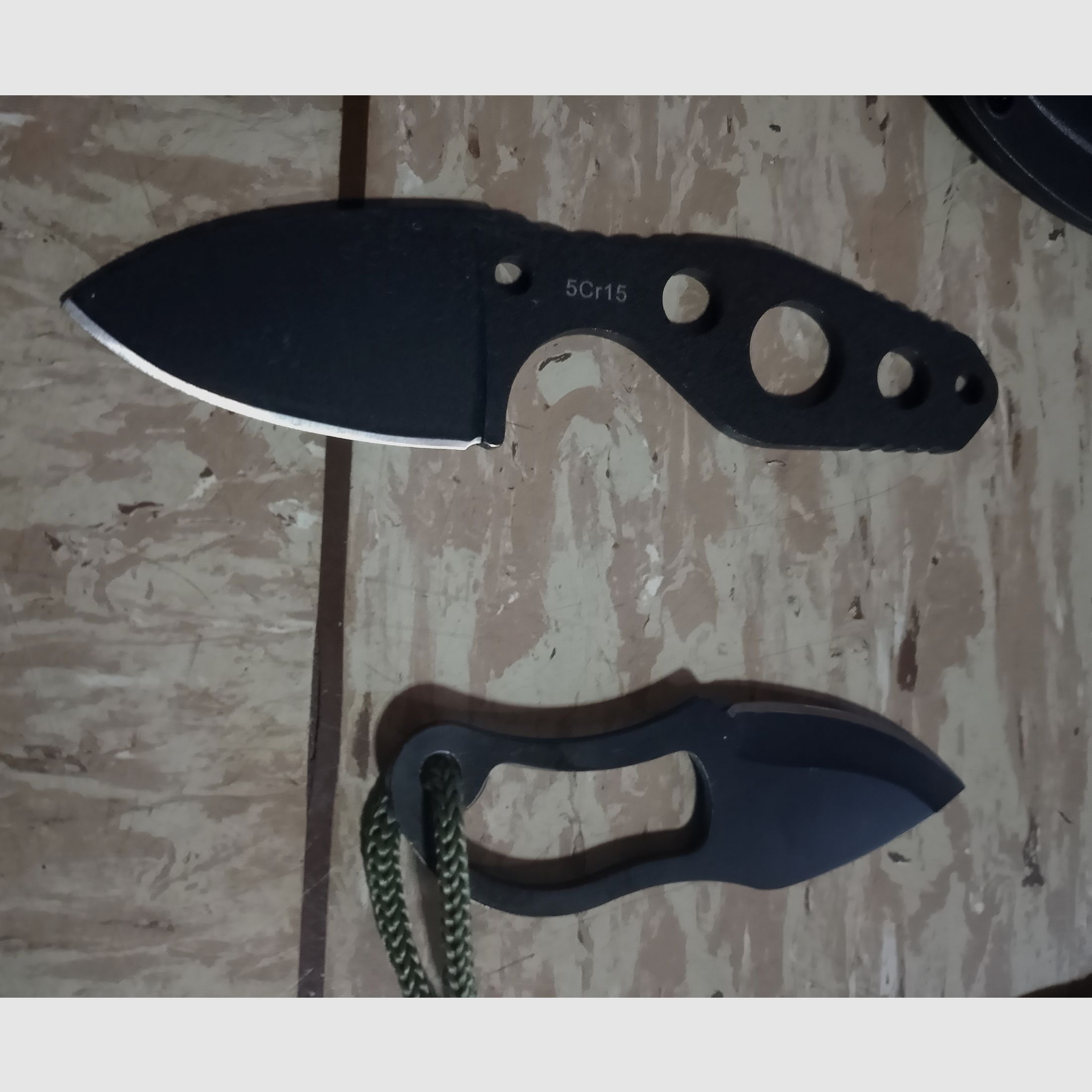 2 Kleine Taschenmesser Brieföffner Anglermesser Pocket Knife Mini black mit scheide set neu