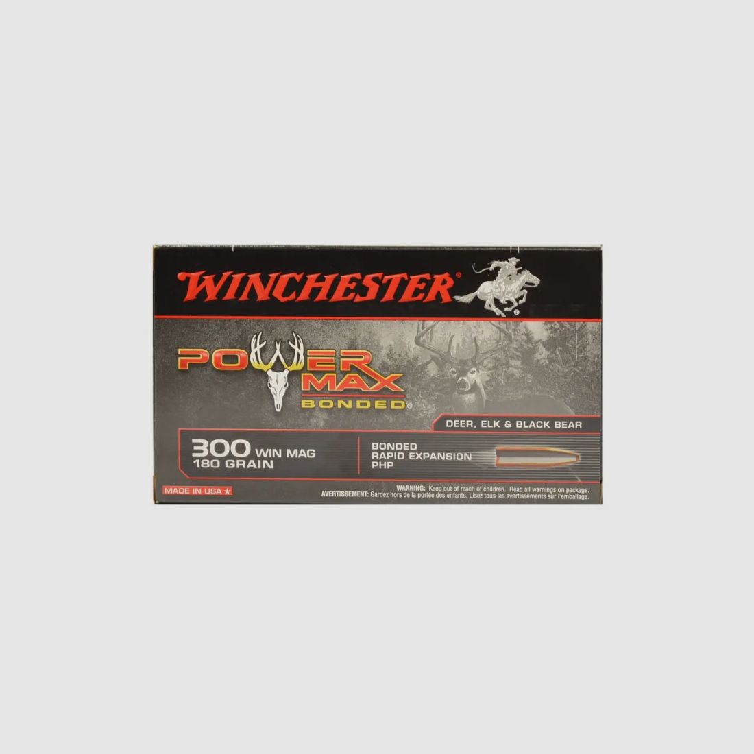 Box mit 20 Patronen Power Max 300 WM 180 grs - 11.66g 902m/s, Bild 1 von 3