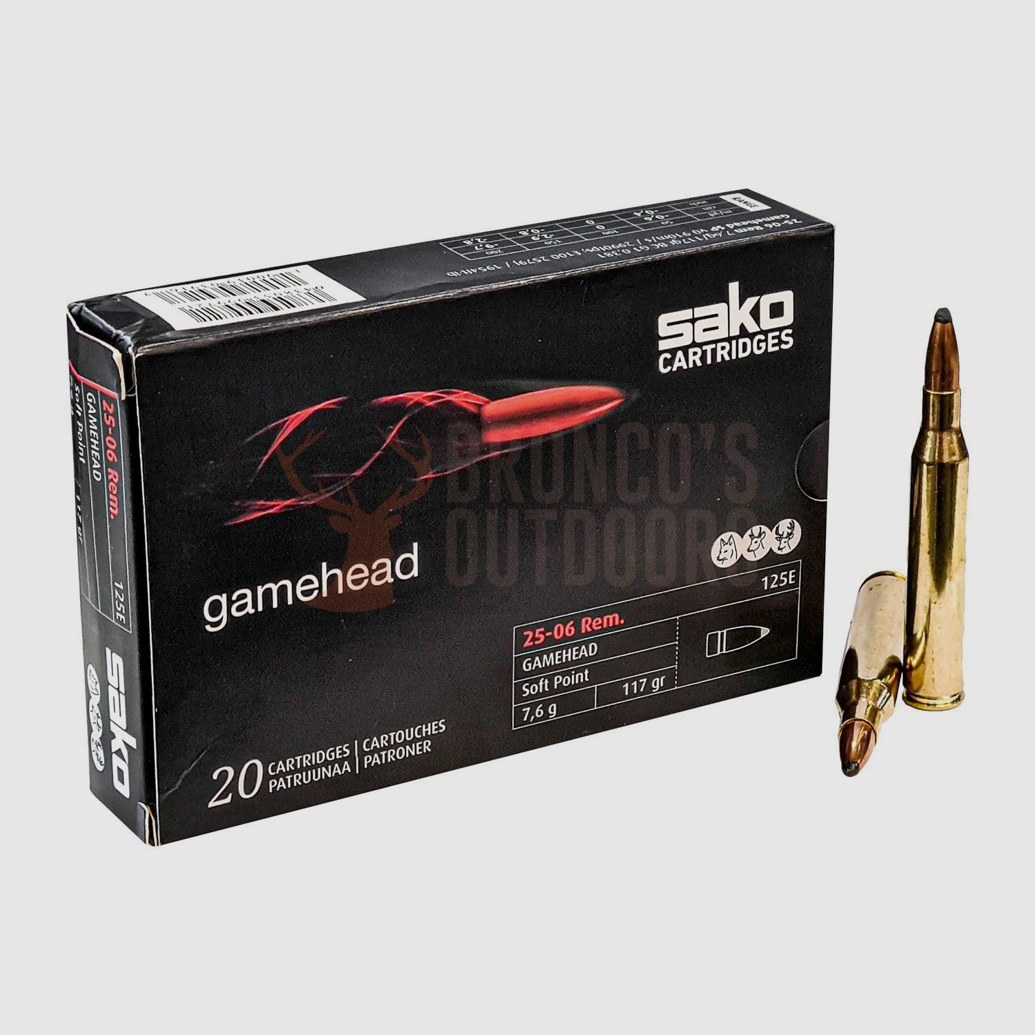 Sako Gamehead Kal. 25-06 Rem. - 7,6g / 117gr