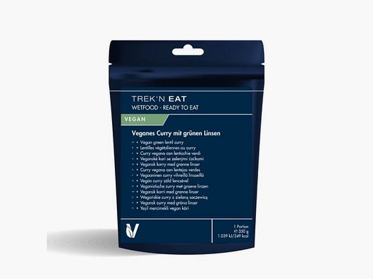 Veganes Curry mit grünen Linsen Trek’n Eat