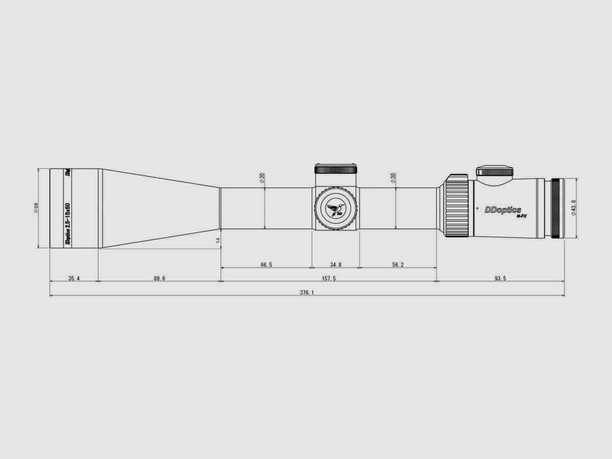 DDoptics | Nighteagle NFX | V6 2.5-15×50 | Gen3 | MRAD | A4N