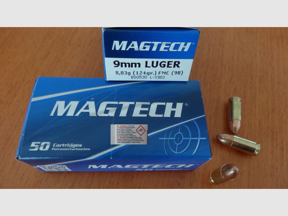 Magtech 1000 Stück Patronen Magtech-9mm Luger FMJ