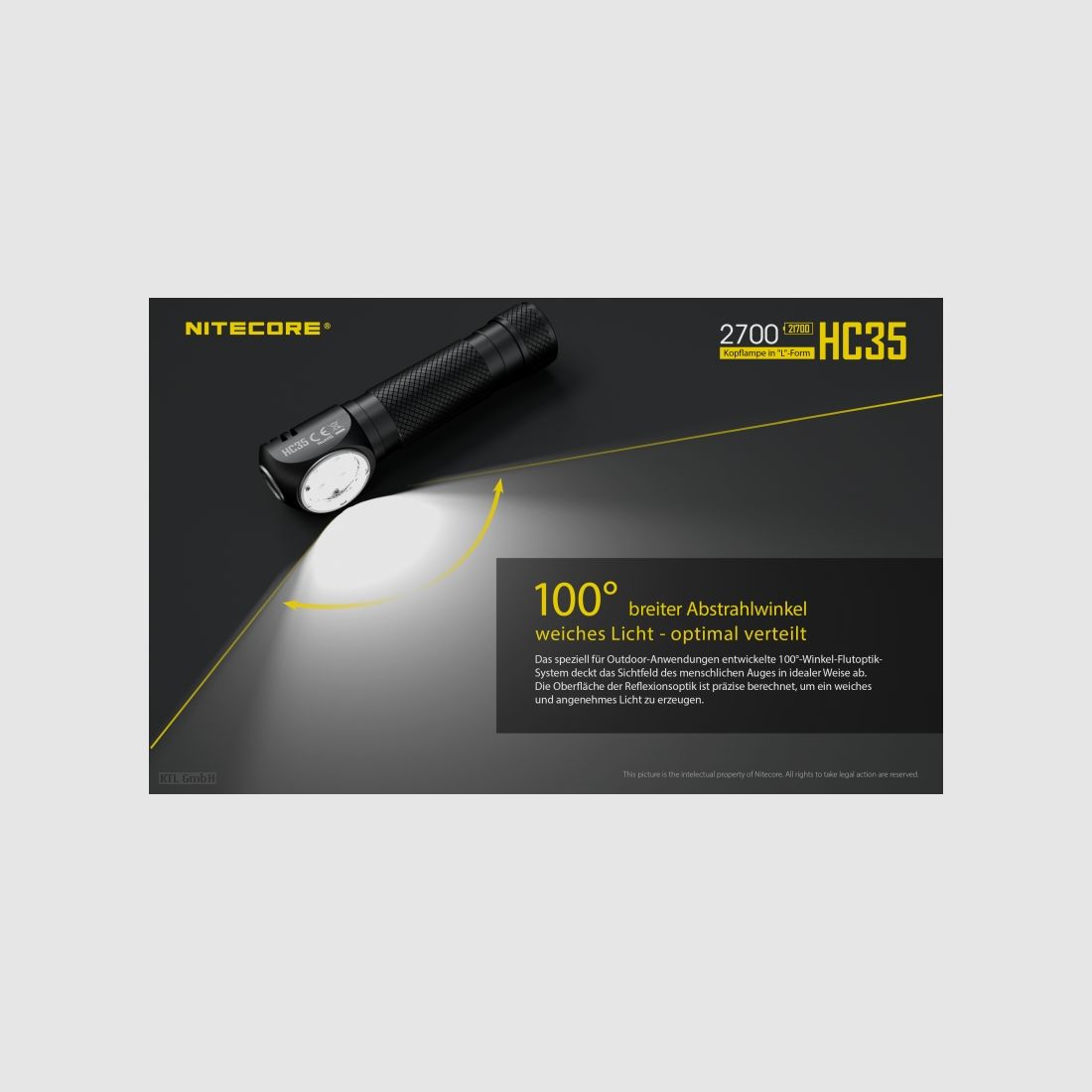 Latarka czołowa Nitecore HC35 w zestawie z NL2140HP
