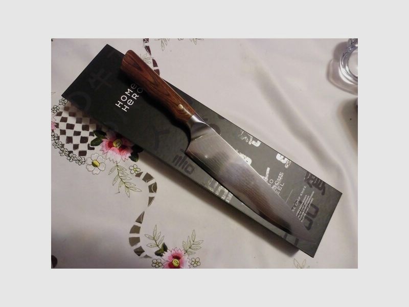 JAPAN-KOCH-DAMASTMESSER-20cm ,67 Lagen,Heft:Palisanderholz NEU!