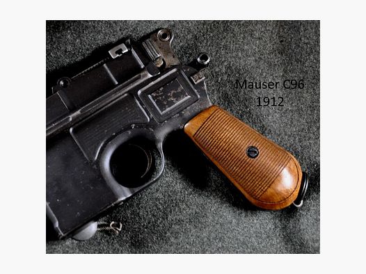 Nussbaum-Griffschalen für Pistole Mauser C96