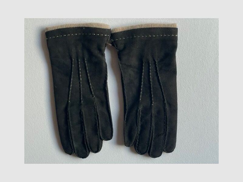ROSI COLLECTION Handschuhe aus Leder und Cashmere Schwarz, Bild 1 von 2