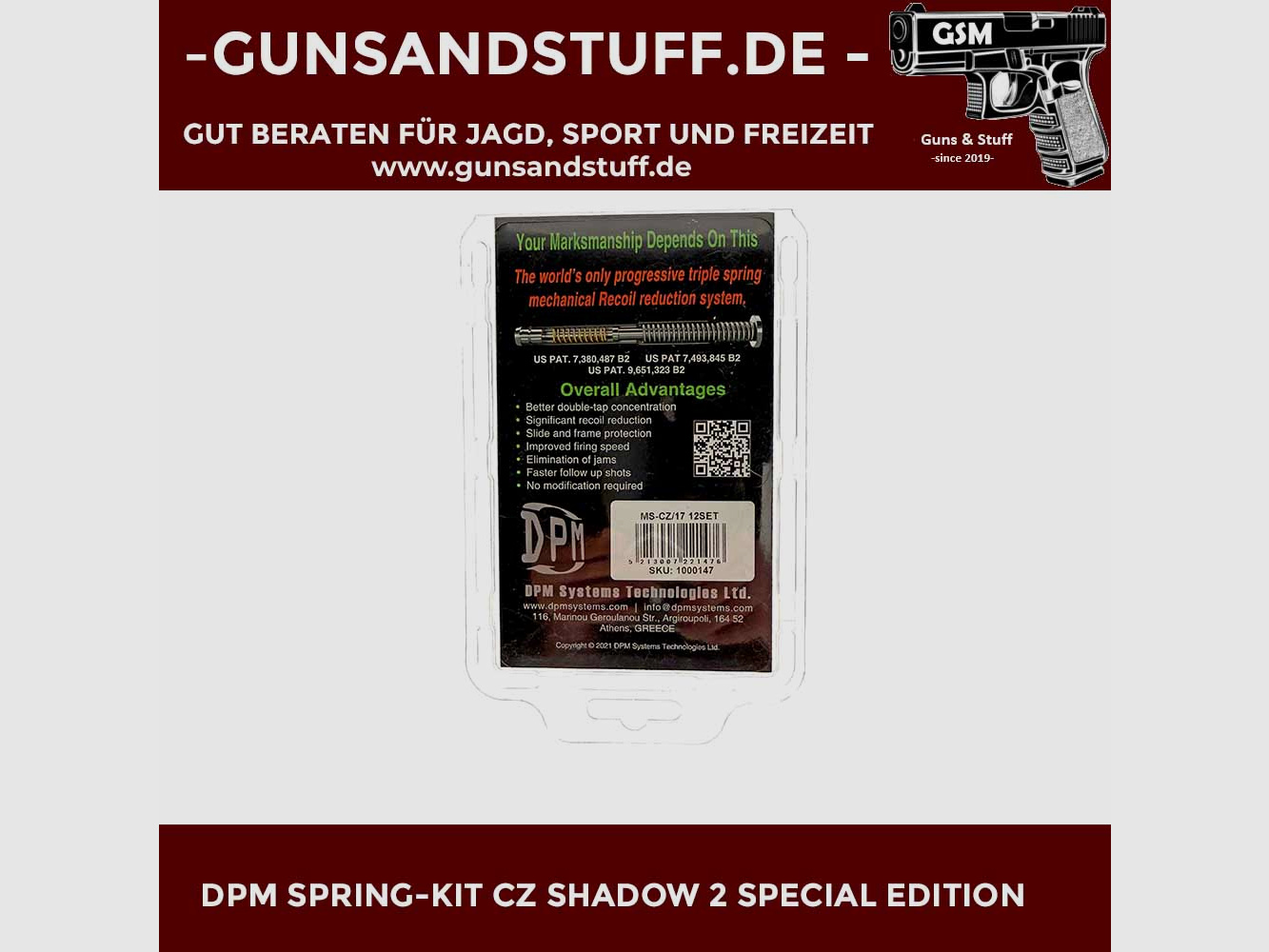 DPM SPRING-KIT CZ SHADOW 2 SPECIAL EDITION