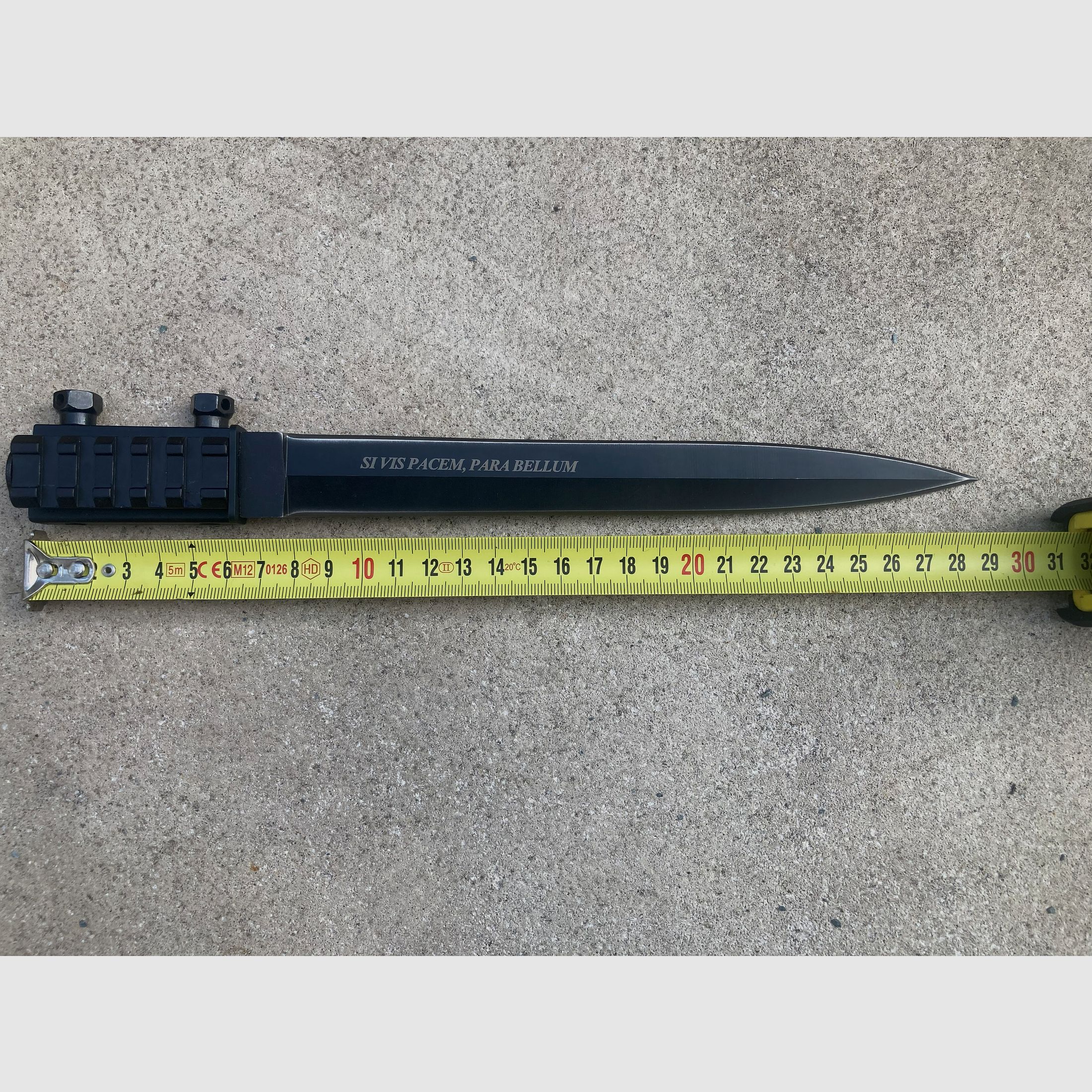 Universal Picatinny bayonet made of stainless steel, among others for Umarex HDR HDP HDB HDS, First Strike, Byrna, Tippmann TiPX Home Defence crossbow etc.