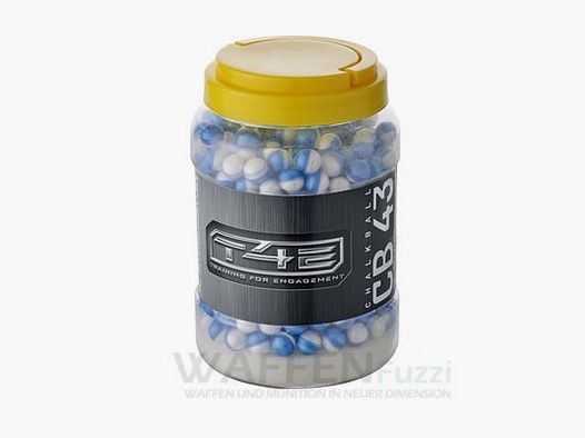 Powederballs kaliber .43 projectielen van blauwe krijt