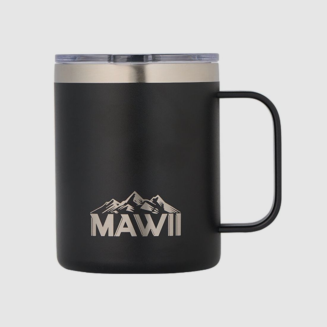 Stainless Steel Mug with Handle, 350 ml, Black, image 1 of 9