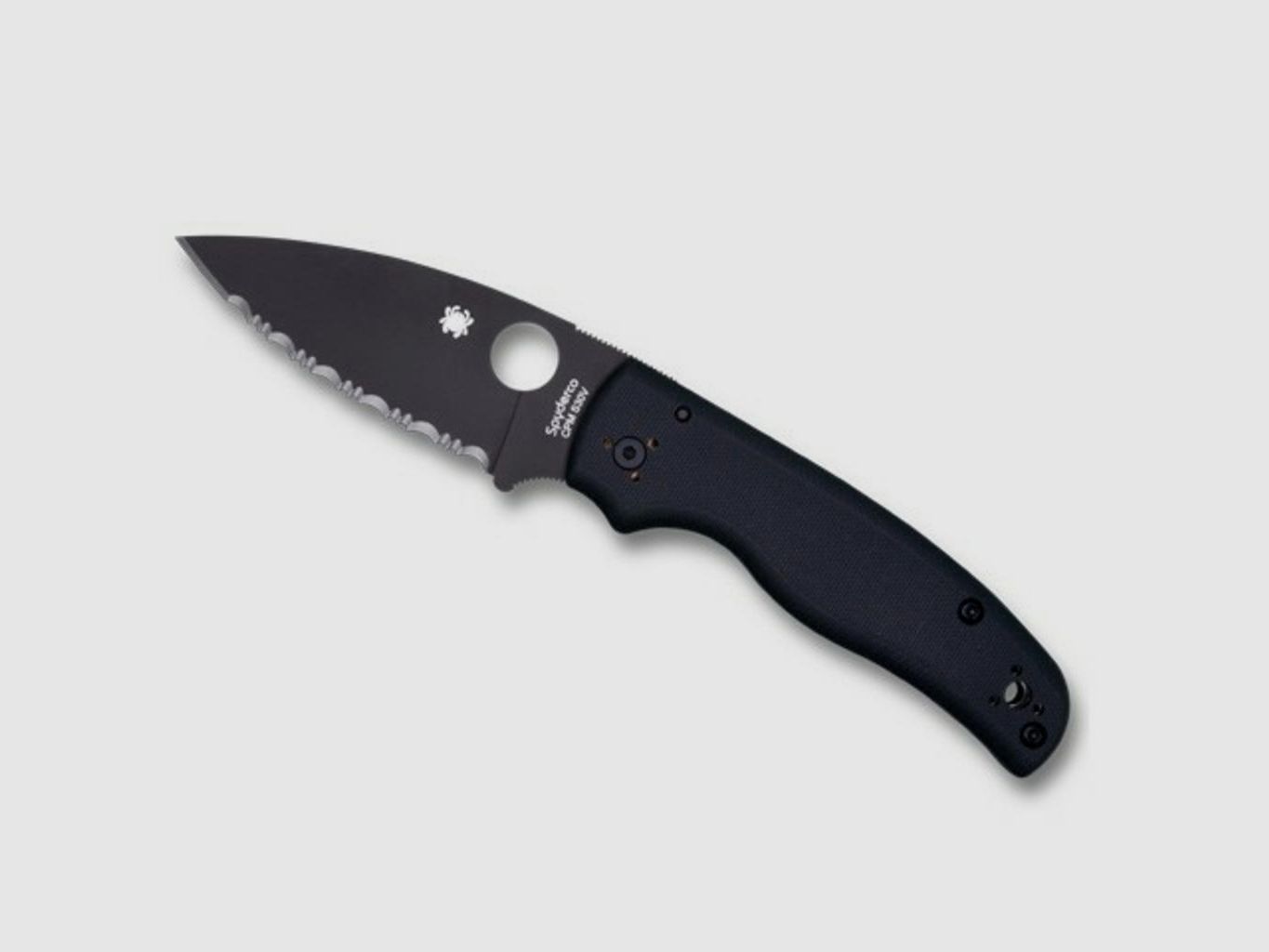 Coltello SHAMAN manico G10 CPM S30V nero rivestito lama liscia