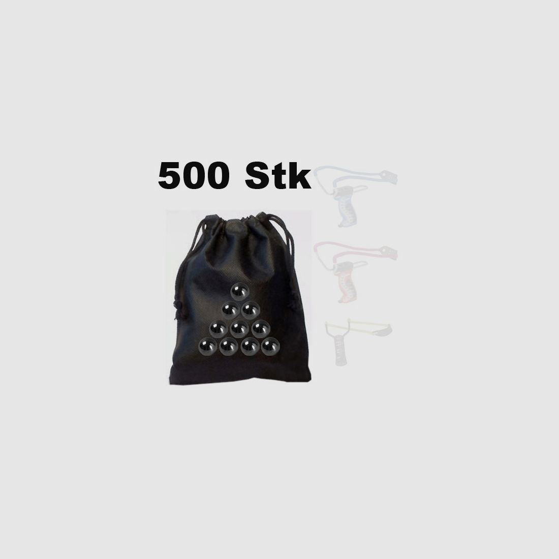 500 Stück Ersatz-Kugeln Stahlkugeln für Schleuder