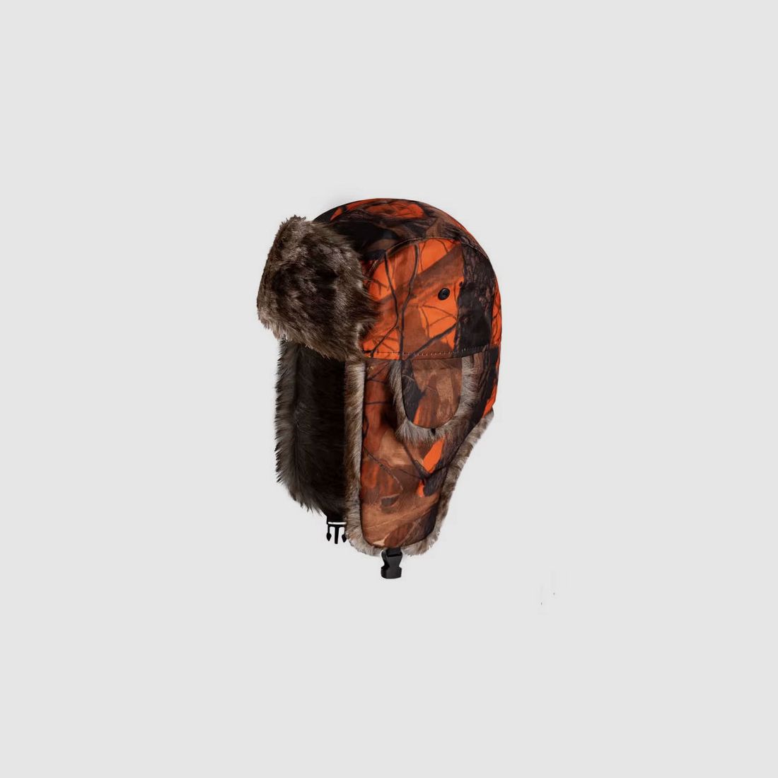 Orangenfarbene Camo-Chapka