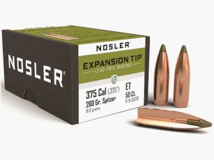 Balle Nosler .375/.375 E-Tip 260GR Tipped Boat Tail 50 pièces