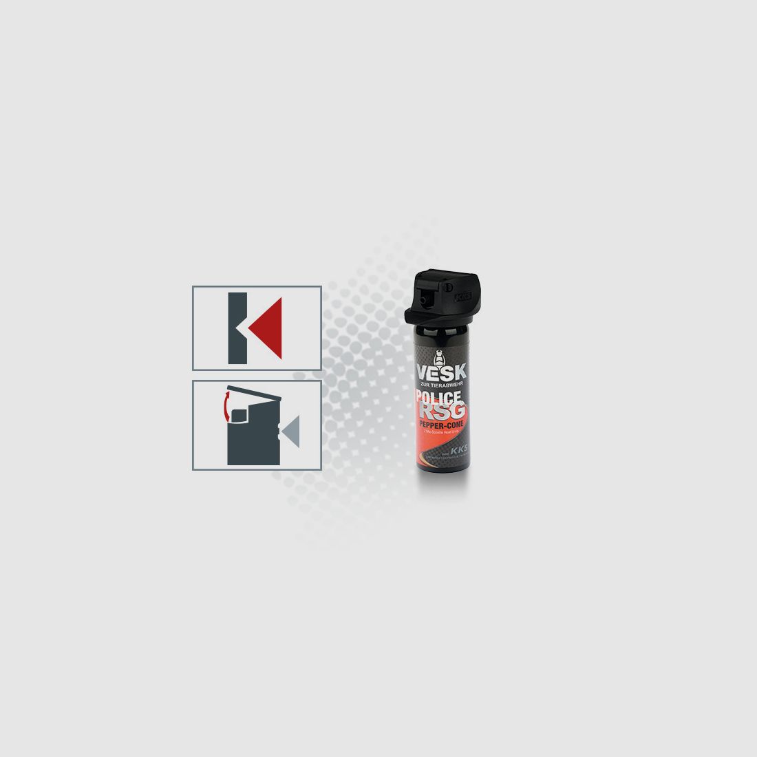 Pfefferspray VESK RSG Police 63 ml Breitstrahl, Bild 1 von 2