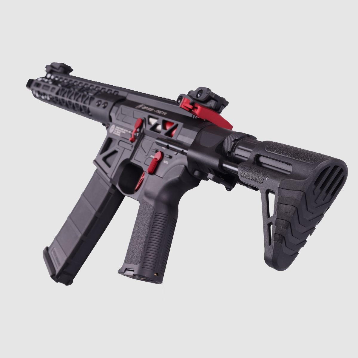 GP R15 FREYA ALPHA Full Skeleton PDW 13" gen.2 M-LOK Czarny/Czerwony S-AEG 18+ -F- | Delta Armory