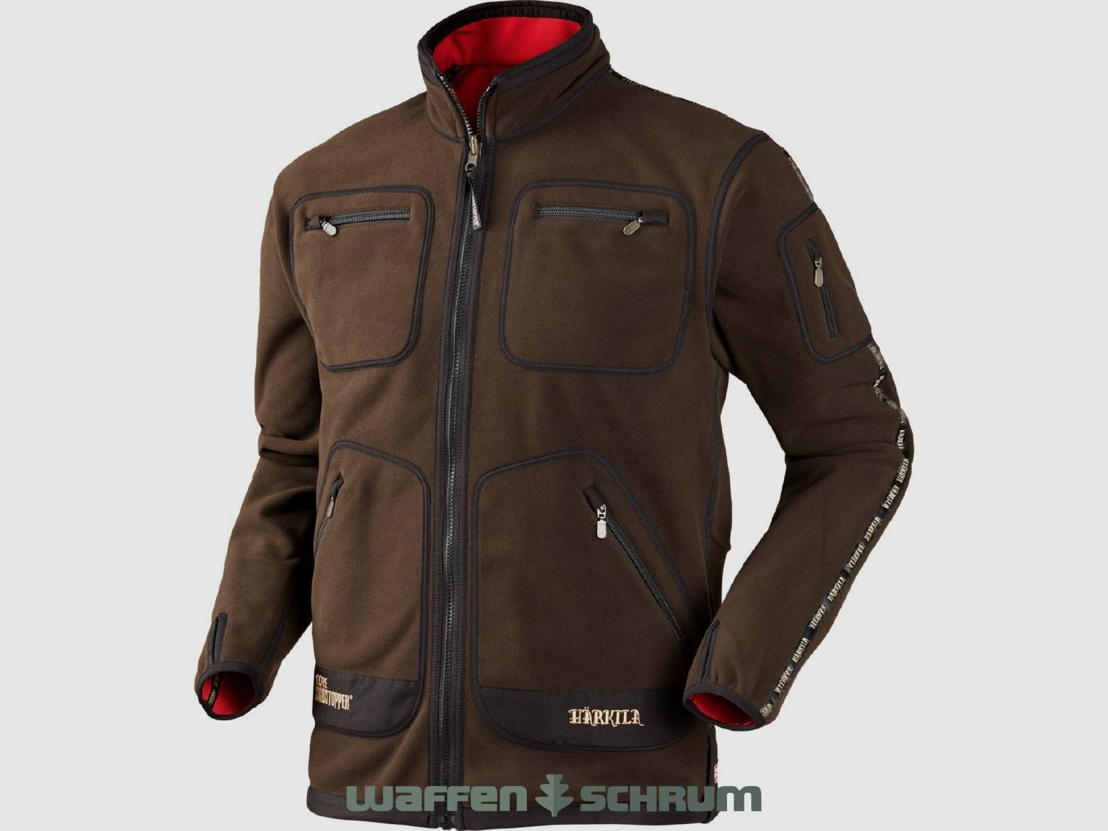 Härkila Fleecejacke Kamko Brown/Red