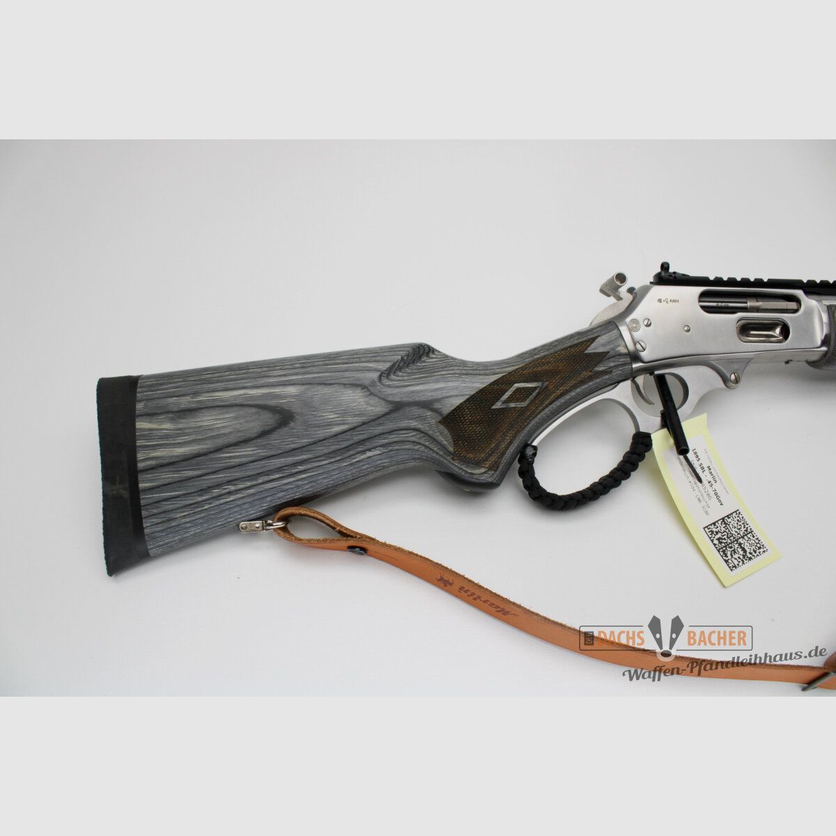UHR Büchse Marlin 1895 SBL Kal. 45-70 GOV Stainless Lederriemen, Bild 5 von 8