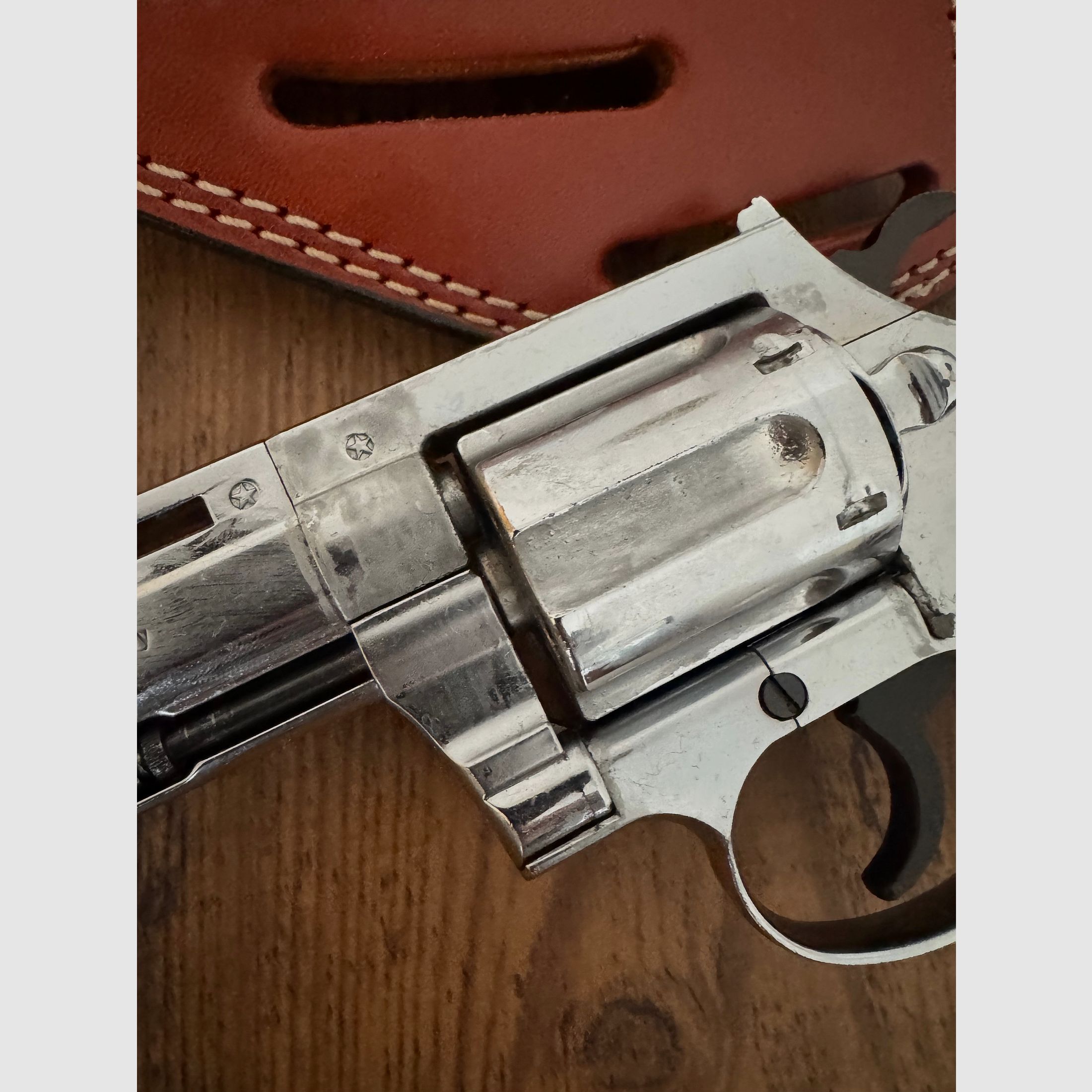 Mauser L100 9mm Chrom Rarytas! Z skórzanym dopasowanym kaburą