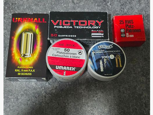 Cartuchos de fogueo 9mm PAK 8mm K .315 Victory Umarex Big Bang etc.