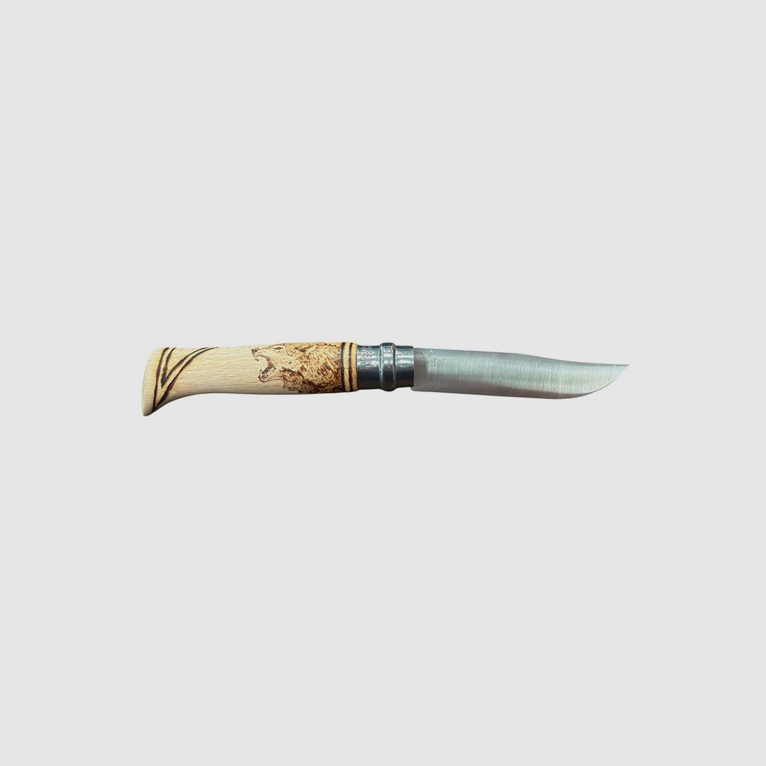 COLTELLO – OPINEL – N.8 INOX REALIZZATO A MANO | LUPO, immagine 2 di 2