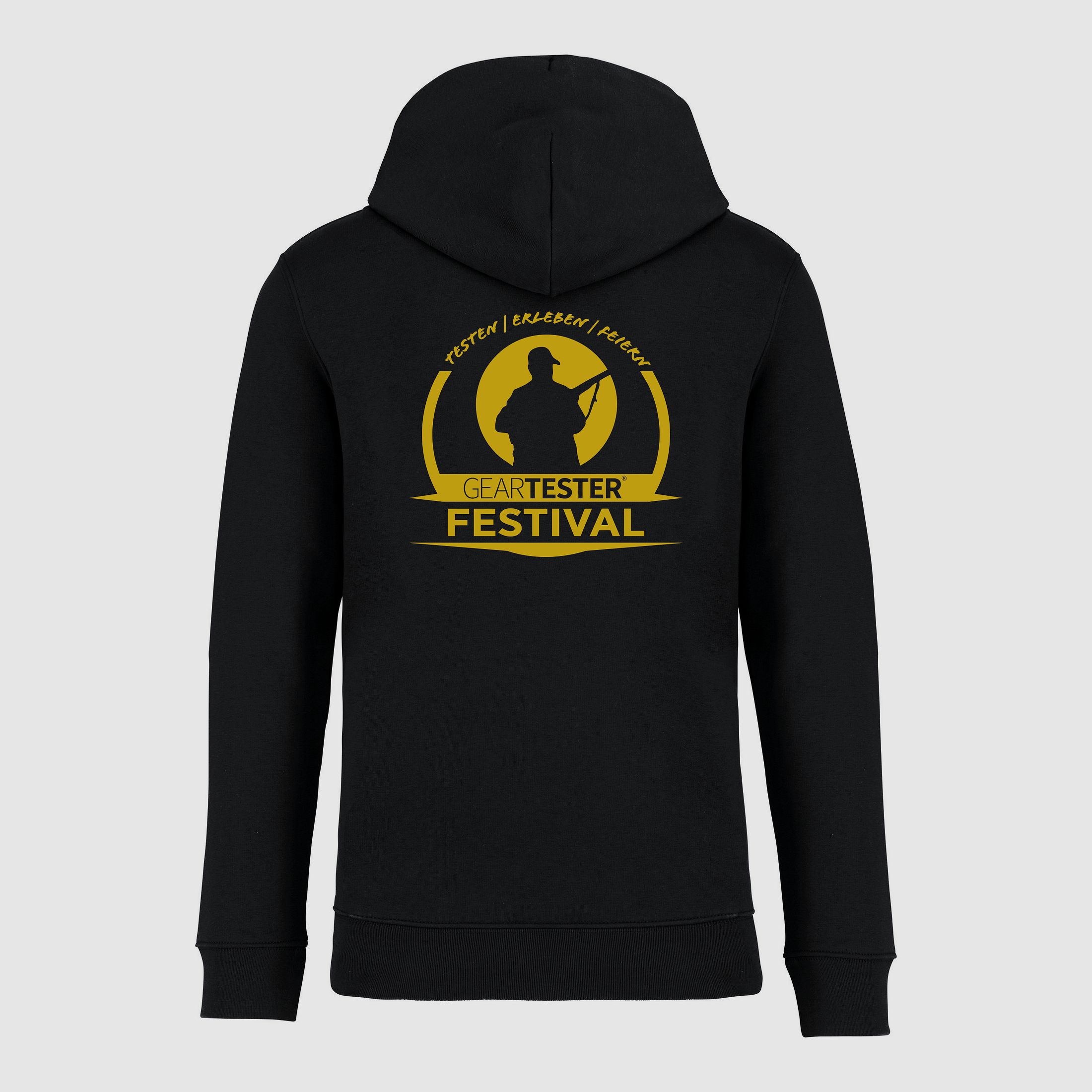 Geartester Festival Bio Hoodie, kleines Logo