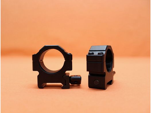 UTG - Leapers UTG QD anelli di montaggio 1" bassi (RG2W1104) Twist Lock alluminio nero per profilo Picatinny BH=10mm