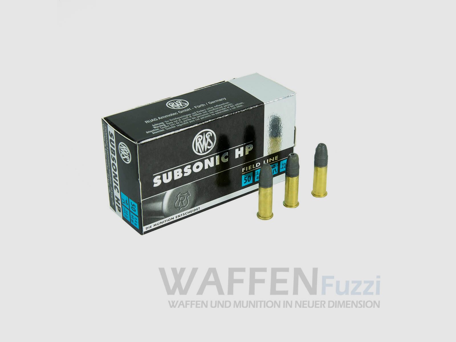 RWS Subsonic HP Kaliber .22lr 50 Schuss Geräuscharm