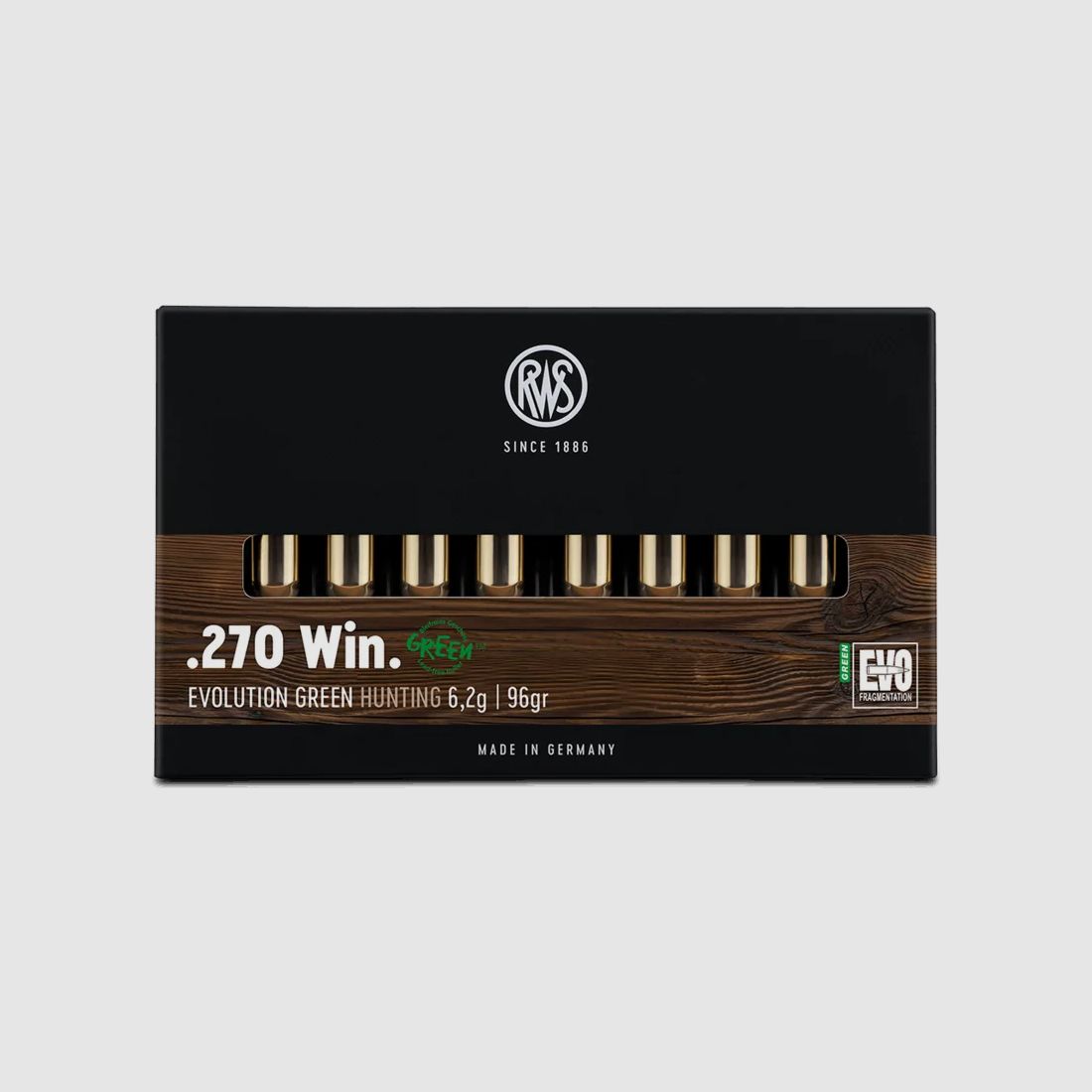 AMUNICJA KULOWA RWS .270 WIN. EVOLUTION GREEN 6,2G / 96GR, zdjęcie 2 z 2