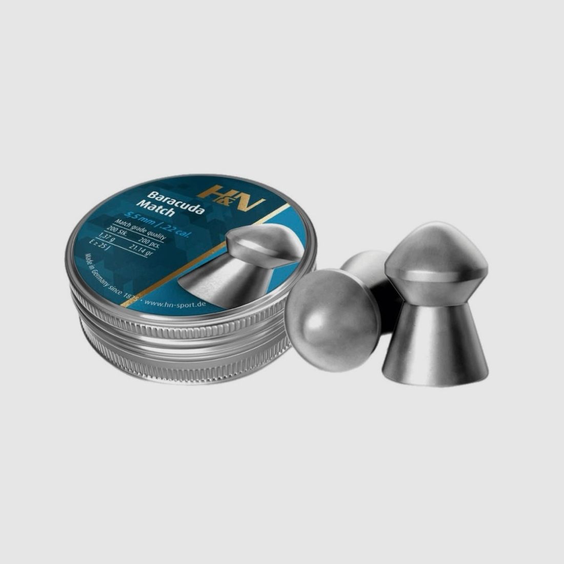 H&N Baracuda Match 5,5mm/.22 Kal. 1,37 g (200 Stk)