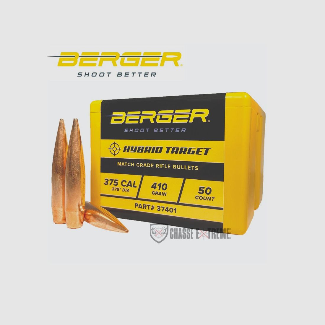 250 Geschosse BERGER Kal 375 410gr Hybrid Target
