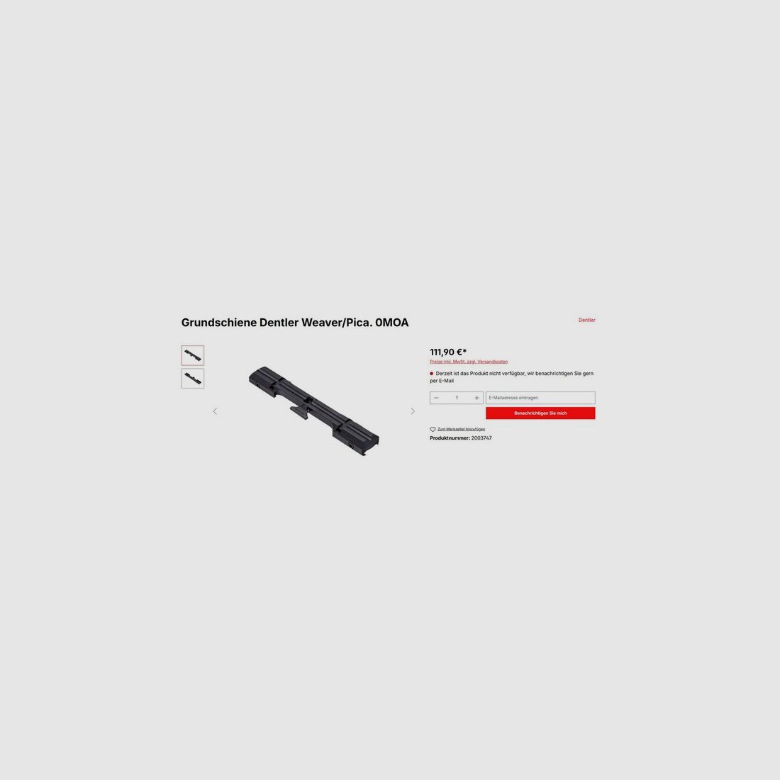 Dentler Grundschiene, Montageschiene & Ringe
