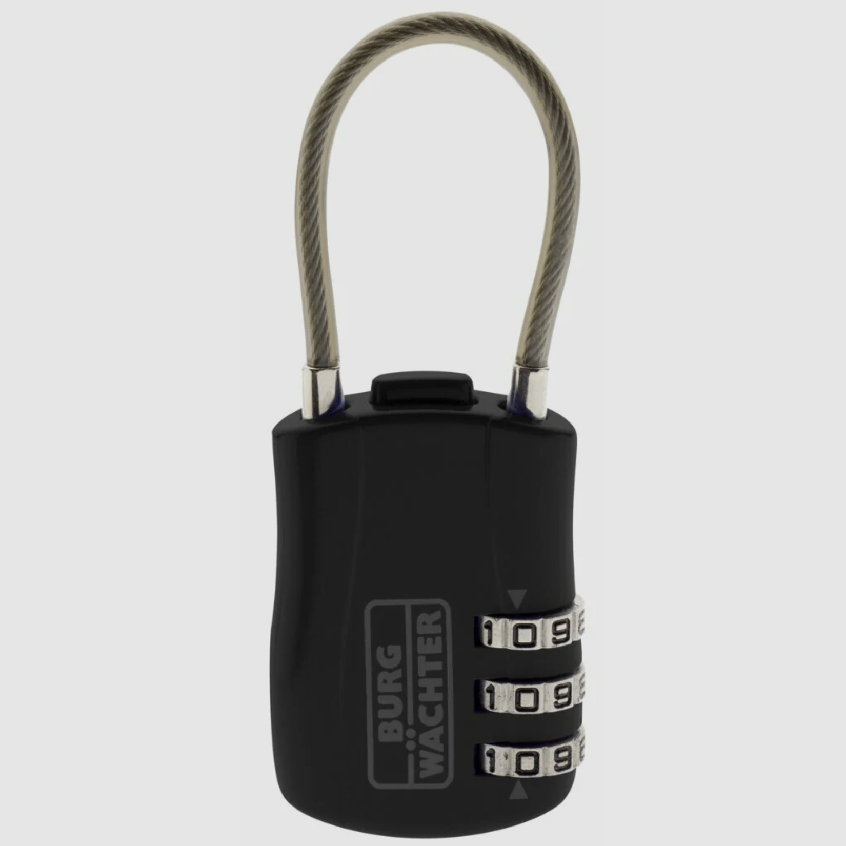 Burg Wächter Adjustable Combination Lock Combi Lock 73 with Wire Shackle black