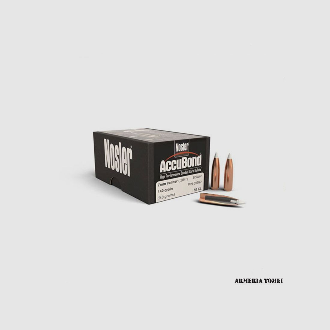 GESCHOSSE – NOSLER – ACCUBOND 7mm Kaliber (.284″) Spitzgeschoss 140 Grain (9,0 Gramm) (50 Stück)