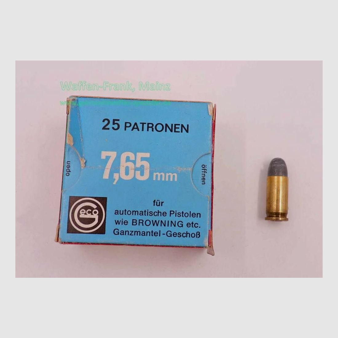 Geco - Fürth Pistol Ammunition 7.65mm Browning/.32ACP