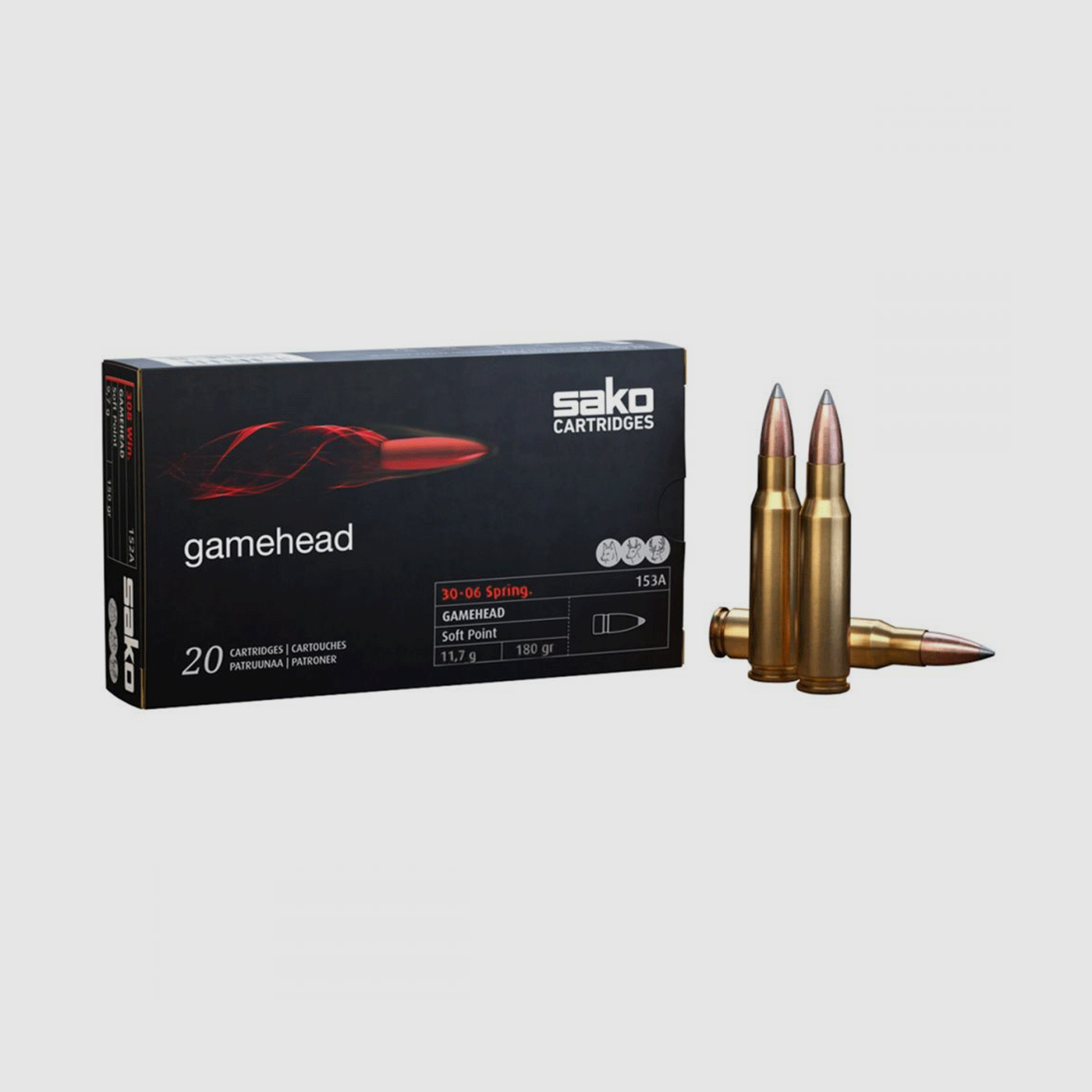 SAKO – 30-06 Spring. GAMEHEAD Soft Point Boat Tail 11,7g | 180gr (20Stk) -153A