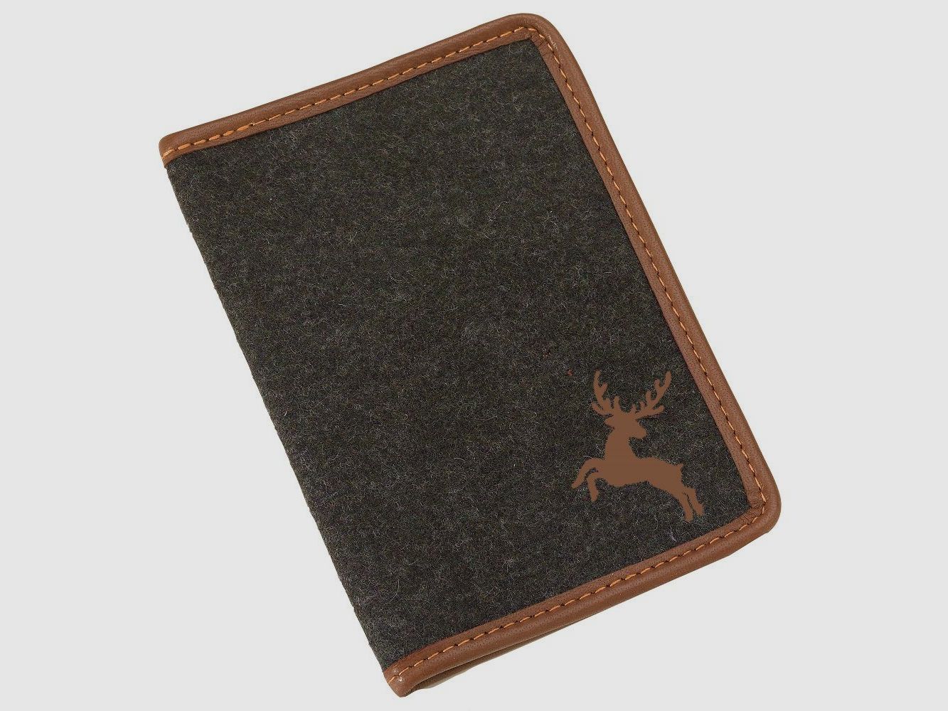 Étui de permis de chasse AKAH en loden marron