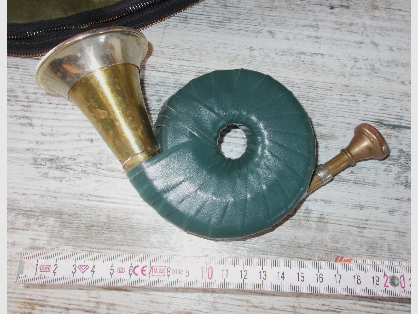 3x Jagdhorn Taschenjagdhorn Fürst Pless ALT aus Nachlass