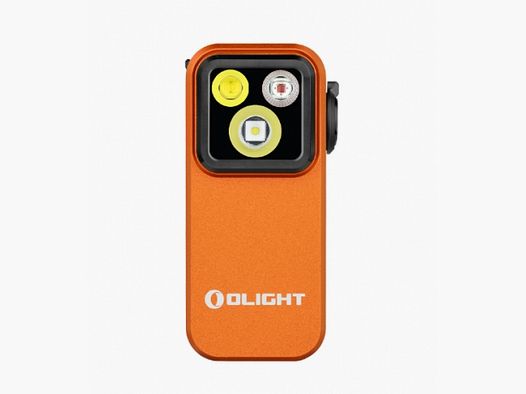 Oclip Pro 500 Lumen EDC Taschenlampe mit rechteckigem Winkel Olight ORANGE
