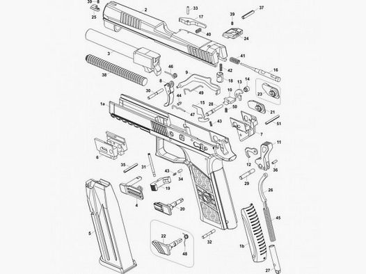 Front/rear sight screw for CZ P-07, P-09