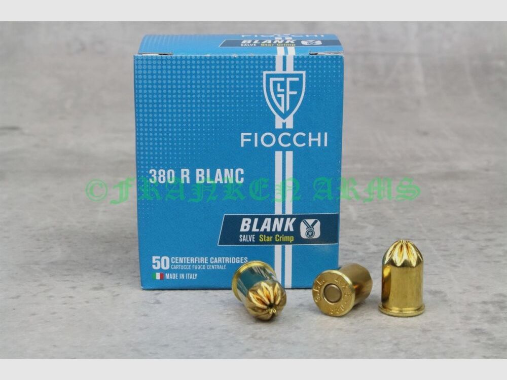 Fiocchi 9mm R.K. Cartouches à Blanc 50 Pièces
