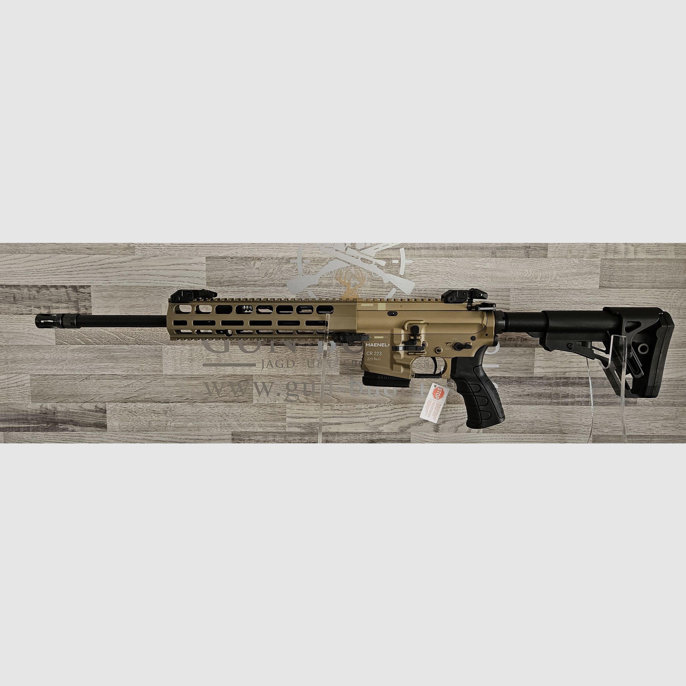 Haenel CR223 Sand 16,65" met Matchtrekker en lange handgreep .223Rem. - gratis verzending - Nieuwe producten van de vakhandel -