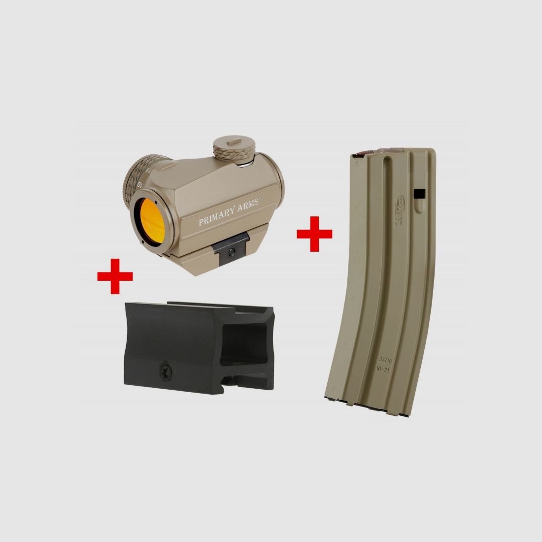 Pakket van 3 Surefeed magazines + red dot OPA12 + montage voor AR15