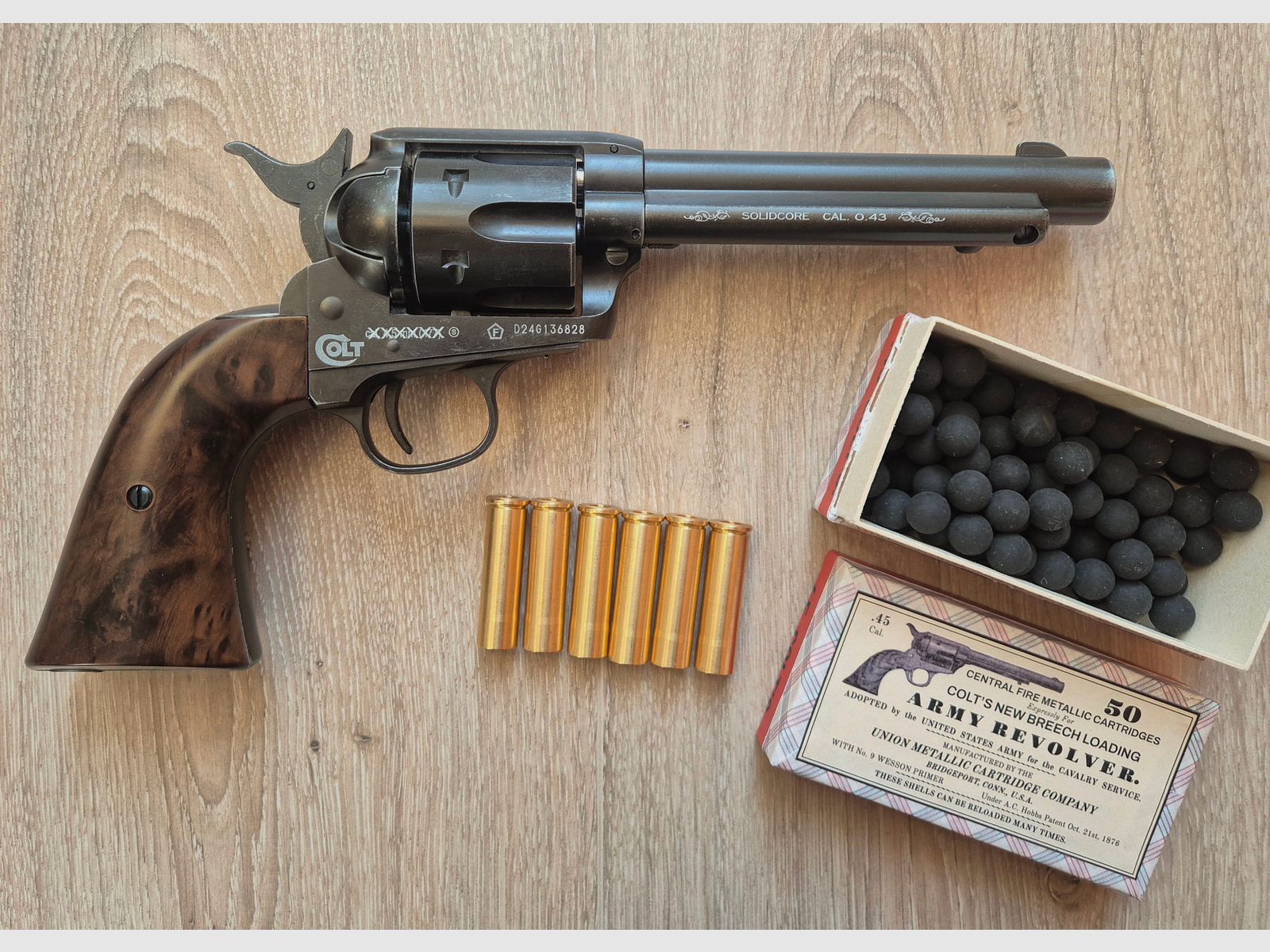Beperkte SAA Revolver, cal. 0.43 (!) Antiek Afwerking, Solidcore