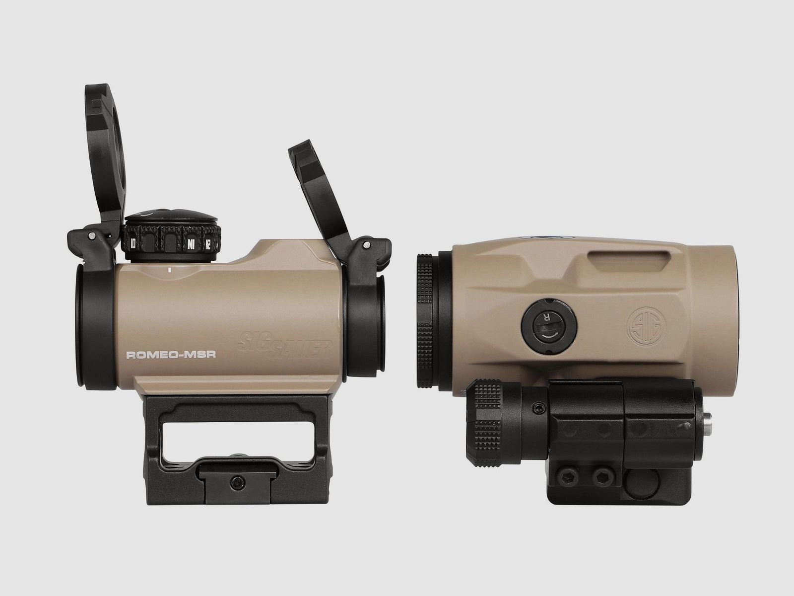 Sig Sauer SET ROMEO MSR 2 MOA and JULIET3 MICRO Magnifier 3x22 FDE SORJ72011