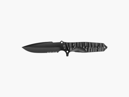 KNIFE TB MARAUDER BLACK MIXED BLADE
