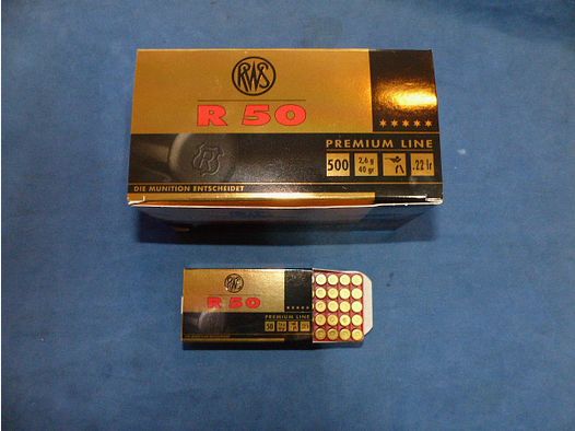 PRECIO ESPECIAL - 2500 disparos RWS R50 cal. 22l.r. de un lote