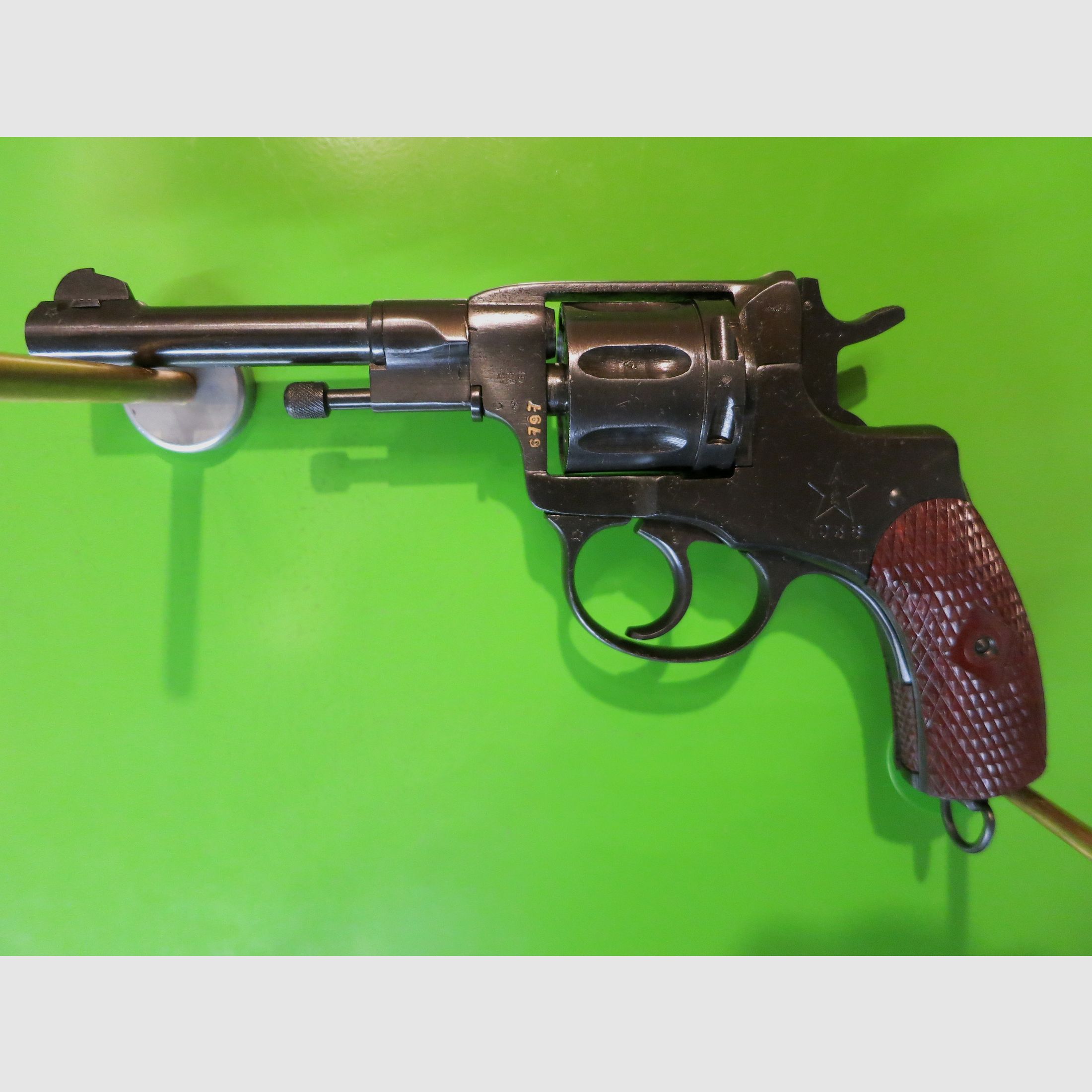 NAGANT-REVOLVER, 1938, gasdicht, 4mmM20, DA/SA Offiziere, perfekt Überarbeitet   #37-