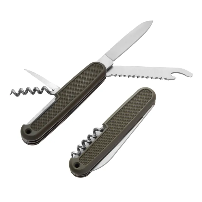 Coltello multiuso Bundeswehr con custodia - Replica - Oliva, immagine 1 di 3